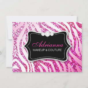 Carte Certificat cadeau Zebra Pink 311 Parties scintilla