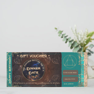 Carte Certificat de bon cadeau d'anniversaire