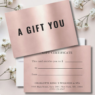 Carte CERTIFICAT DE GESTION DU POISON Rosegold
