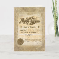 Certificat de mariage vintage pour l'anniversaire