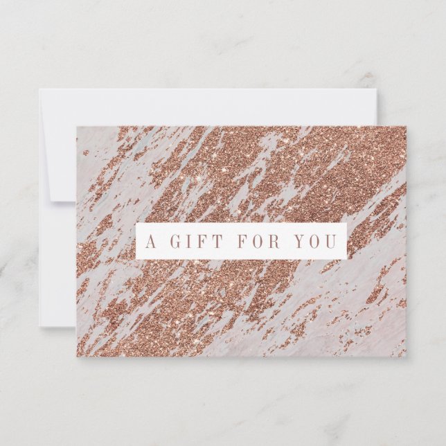 Carte Certificat de Motif Gold Rose Abstrait (Devant)