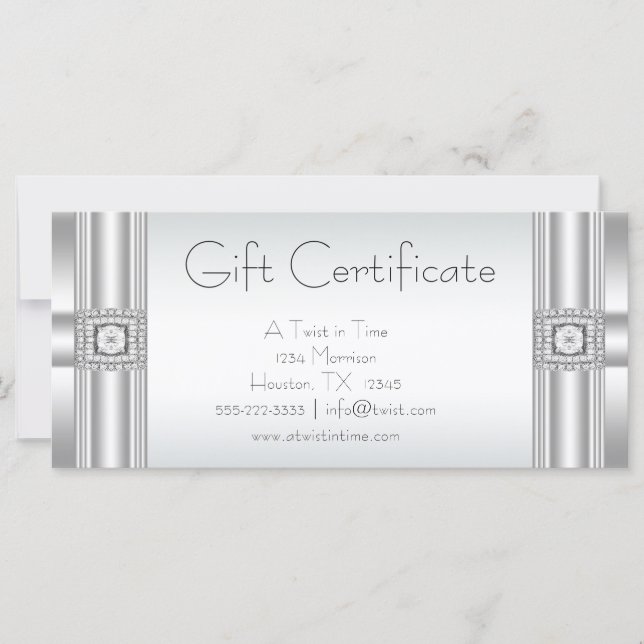 Carte Certificats cadeaux d'affaires Certificats cadeaux (Devant)
