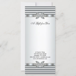 Carte Certificats cadeaux d'affaires Silver Diamonds