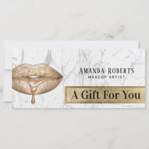 Carte Certificats cadeaux de salon Lips Gold Moderne