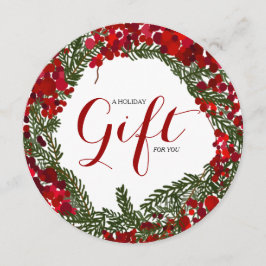 Carte Certificats cadeaux de vacances ronds Classy