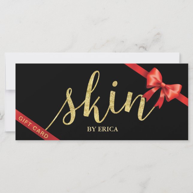 Carte Certificats-cadeaux Esthéticiens Spas de salon de  (Devant)