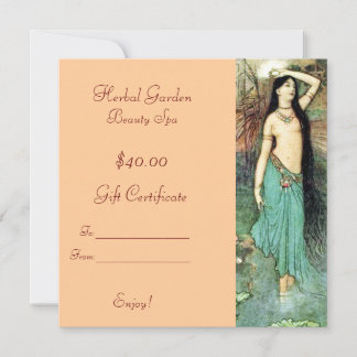 Carte Certificats cadeaux Spa de beauté