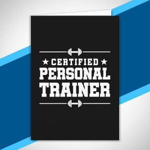 Carte Certifié Personal Trainer Fitness Coach Gym Train