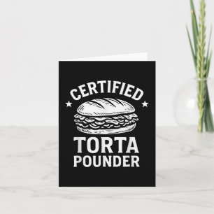 Carte Certifié Torta Pounder Funny Torta Meme Sandwich