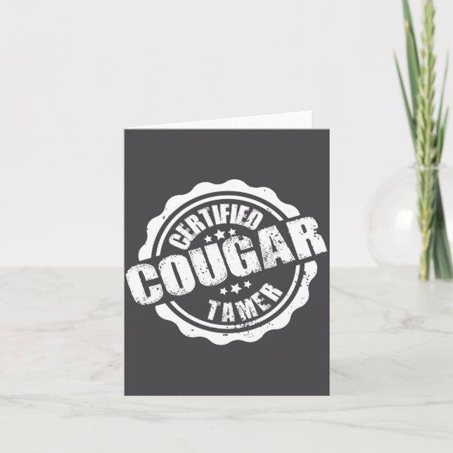 Carte Certified Cougar Tamer Funny Mens Cougar Tamer  (Devant)