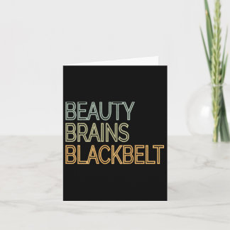 Carte Cerveaux de beauté Ceinture noire Karate Taekwondo
