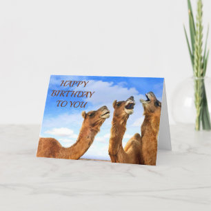 CARTE CES CHAMEAUX CHANTENT "JOYEUX ANNIVERSAIRE ! CÉLÉB