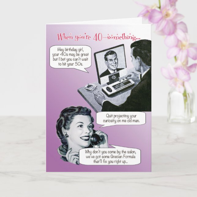 Carte Cessez de projeter votre curiosité Anniversaire (Orchidée)