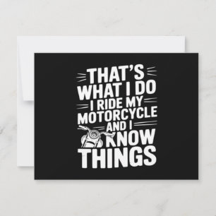 Carte C'est ce que je fais je conduis ma moto et je sais