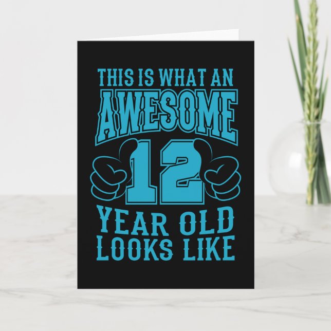 Carte C'EST CE QUI EST UN EXCELLENT 12 ANS, 12ème annive (Devant)