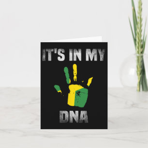 Carte C'est dans ma citation de l'Adn drapeau jamaïcain
