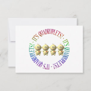 Carte C'est des quadruplets !