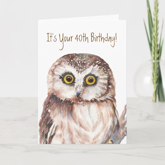 Carte C'est drôle, c'est ton 40e anniversaire ! Choqué à (Devant)
