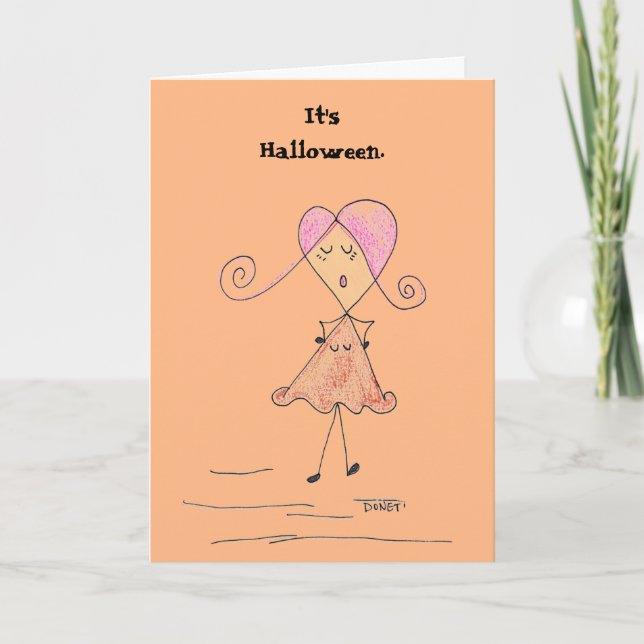 Carte C'est Halloween. Je comprends tout le temps. (Devant)