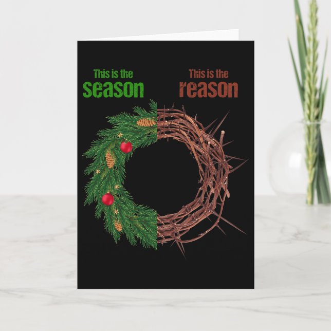 Carte C'est La Saison C'est La Raison Noël Chrétien Ch (Devant)