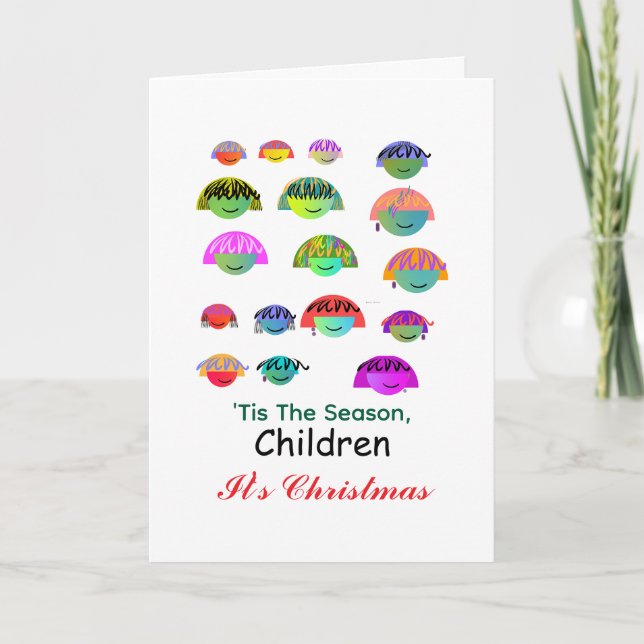 Carte C'est la saison, les enfants c'est Noël (Devant)