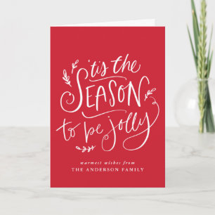 Carte 'C'est la saison pour être Jolly Red Holiday