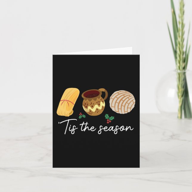 Carte C'Est La Saison Pour Tamales Christmas Fun Mexicai (Devant)