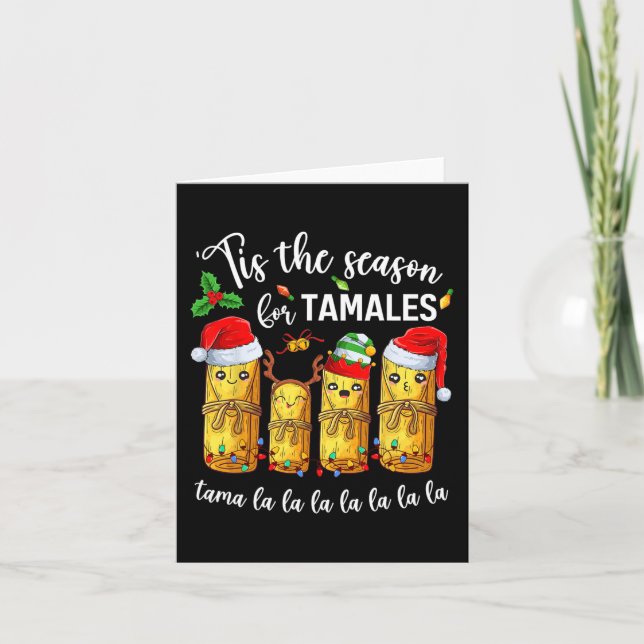 Carte C'Est La Saison Pour Tamales Christmas Holiday Mex (Devant)