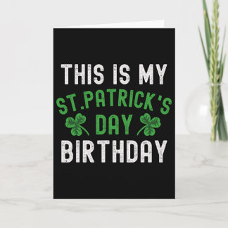 Carte C'est l'anniversaire de la Saint-Patrick, mon Sham