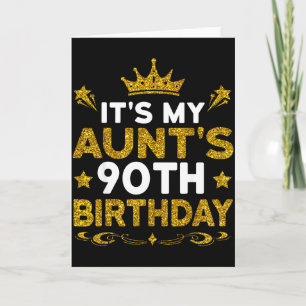 Carte C'est l'anniversaire des 90 ans de ma tante Joyeux