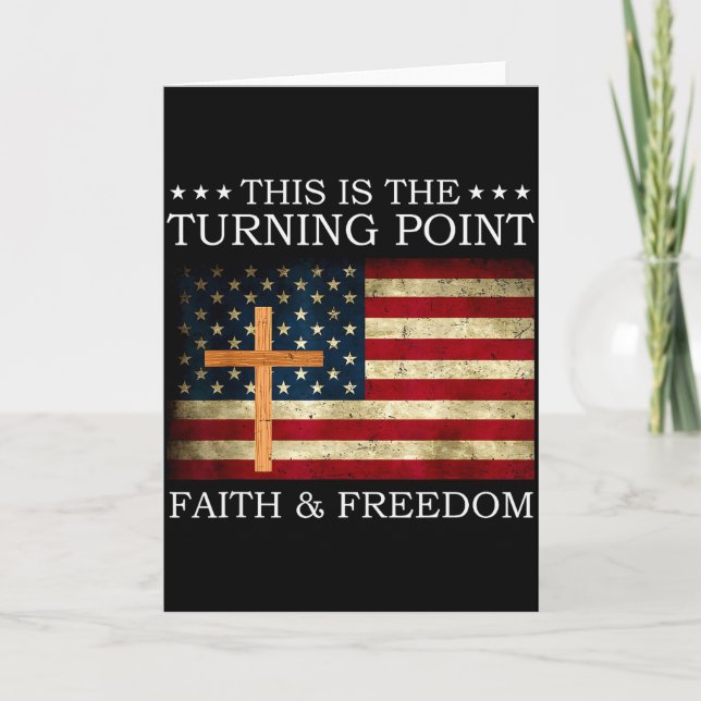 Carte C'est le tournant Foi chrétienne patriotique (Devant)
