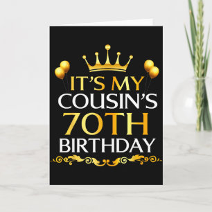Carte C'est les 70 ans de mon cousin Joyeux Anniversaire