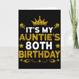 Carte C'est les 80 ans de ma tante Joyeux Anniversaire 8
