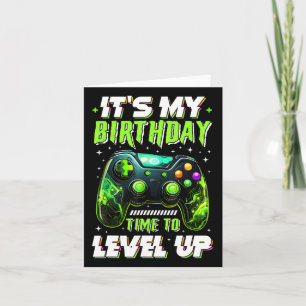 Carte C'est l'heure de mon anniversaire Garçon de monter