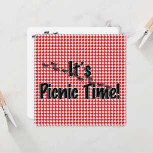 Carte C'est l'heure du pique-nique ! Tissu de table À da