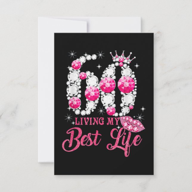 Carte C'est ma 60e reine anniversaire 60 ans (Devant)