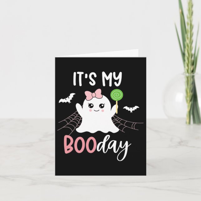 Carte C'Est Ma Boo Day Mignonne Halloween Anniversaire F (Devant)
