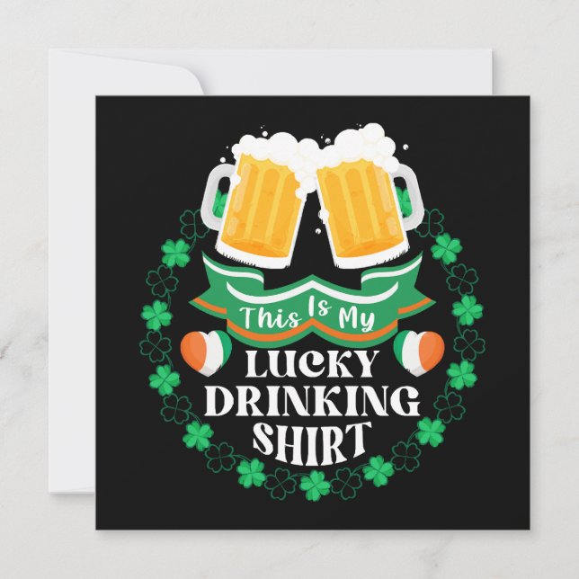 Carte C'Est Ma Chance De Boire De La Bière Saint Patrick (Devant)