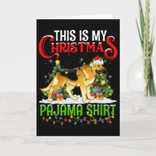 Carte C'est ma chemise de pyjama de Noël Berger Allemand
