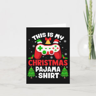 Carte C'est ma vidéo de chemise de pyjama de Noël Game C