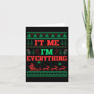 Carte C'est moi je suis tout Noël moche Couple Match