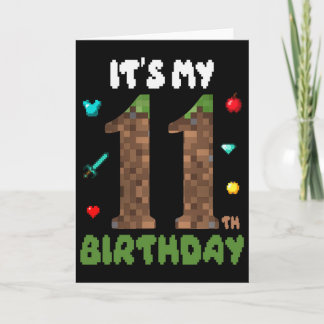 Carte C'est mon 11e anniversaire Drôle de joueur vidéo d