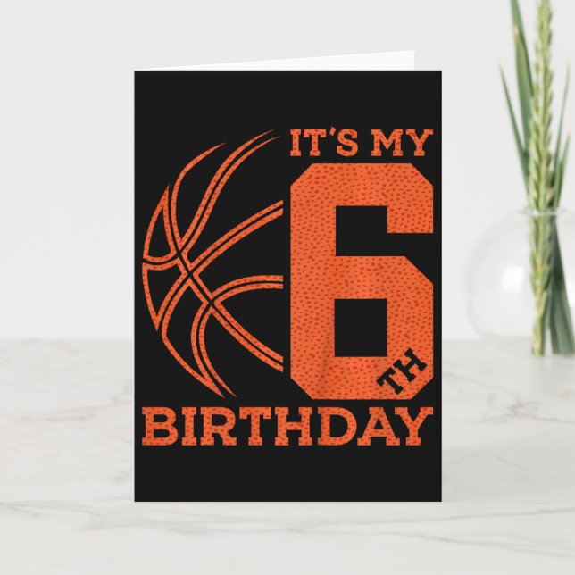 Carte C'est mon 6e anniversaire Sketll 6e anniversaire  (Devant)