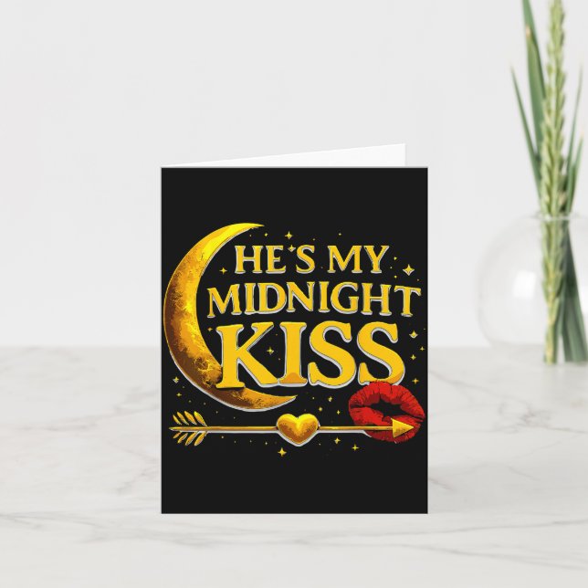 Carte C'est mon baiser de minuit pour la Saint-Valentin  (Devant)