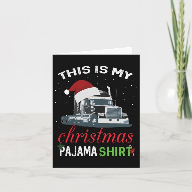 Carte C'est mon cadeau de Noël de chauffeur de camion en (Devant)