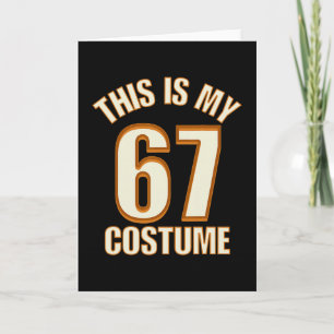 Carte C'est mon costume d'Halloween 67 Lazy Brainrot Mem