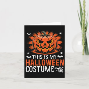 Carte C'Est Mon Costume D'Halloween Citrouille Drôle
