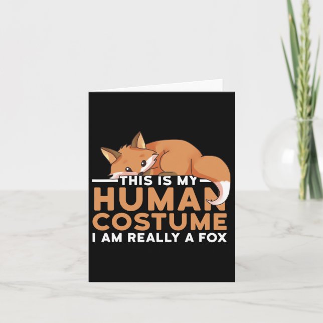 Carte C'est mon costume humain Je suis Vraiment un Hallo (Devant)
