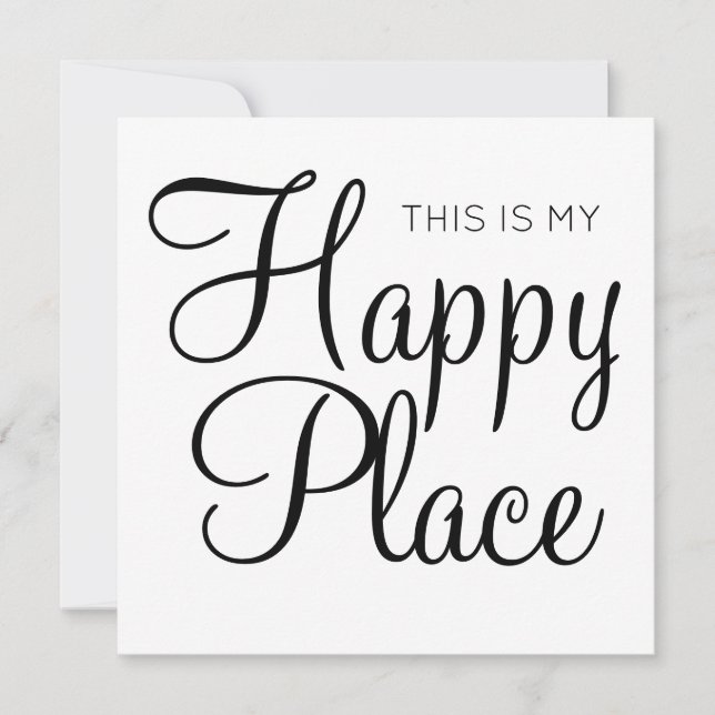 Carte C'est mon endroit heureux (Devant)