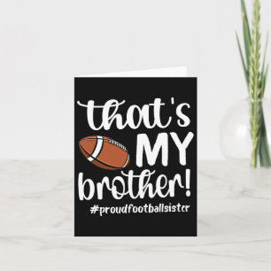 Carte C'est Mon Frère Fier Football Soeur Football S